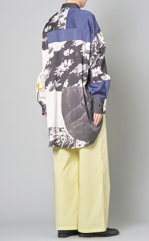 ミックスプリントオーバーサイズシャツ