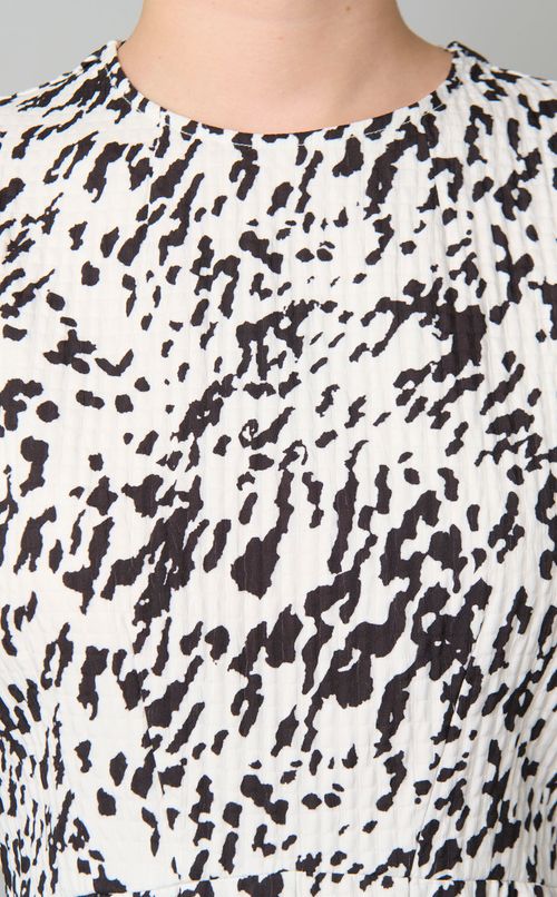 ジオメトリックプリントコクーンドレス