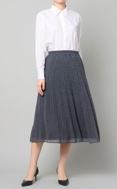 ドットギャザープリーツスカート