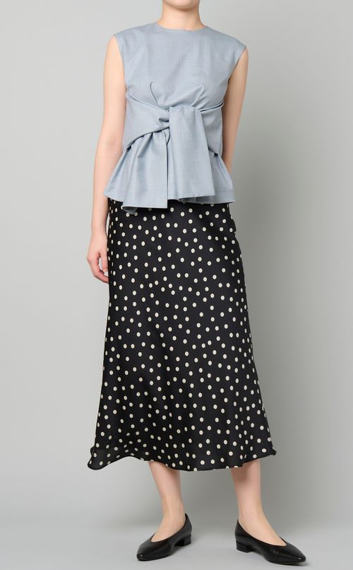 スリーブレスウエストリボンブラウス