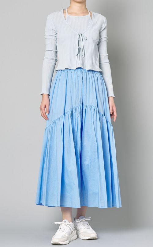 コットンギャザーフレアスカート