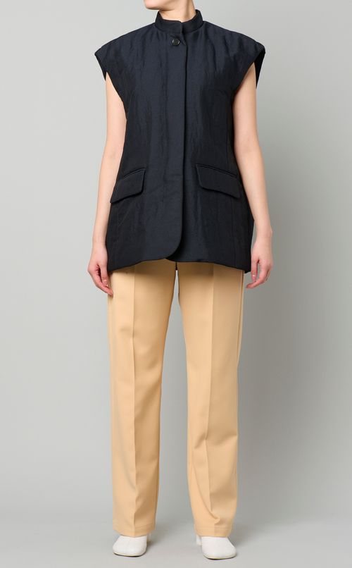 スタンドネックメッシュベスト