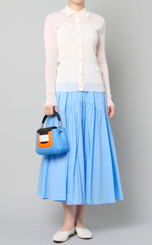 コットンギャザーフレアスカート