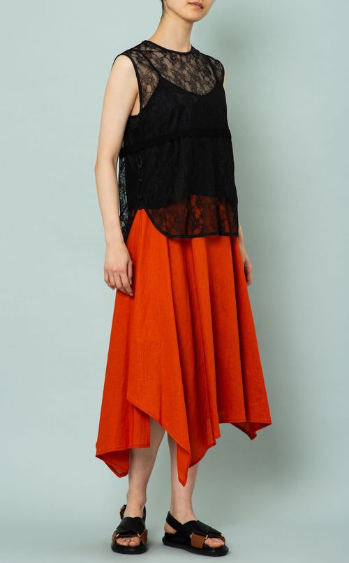 レースノースリーブブラウス