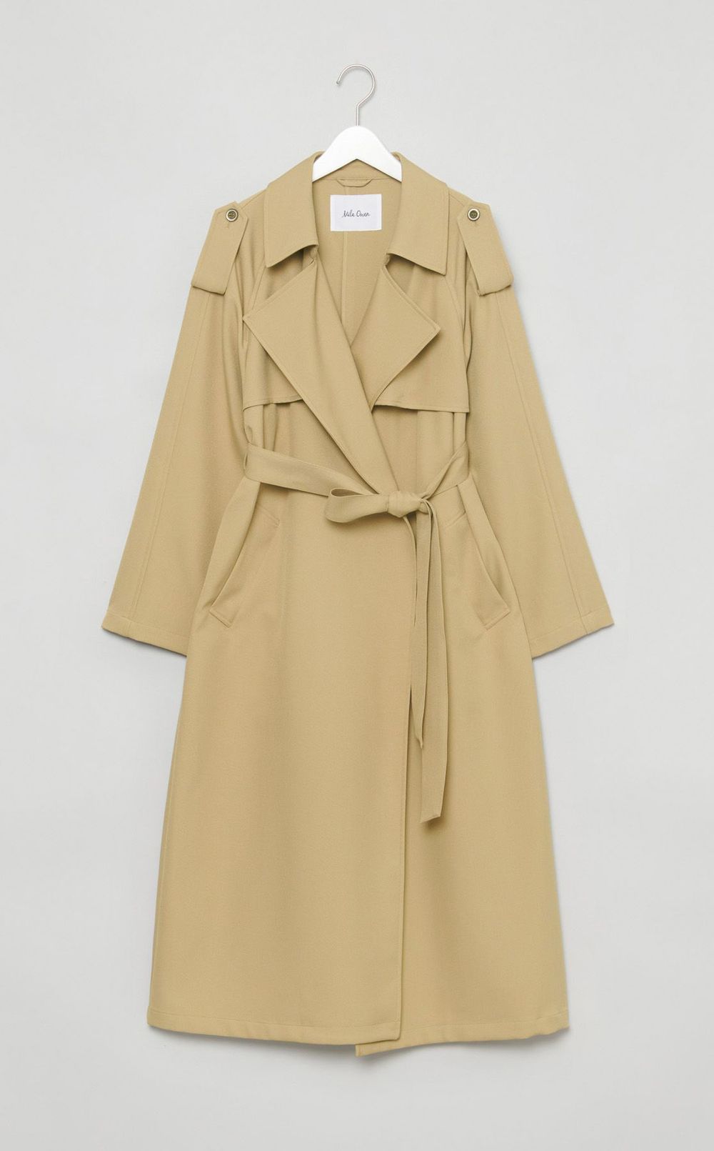 ベルト付エポレットトレンチコート