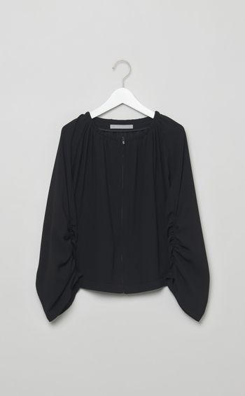 ギャザースリーブジップブルゾン