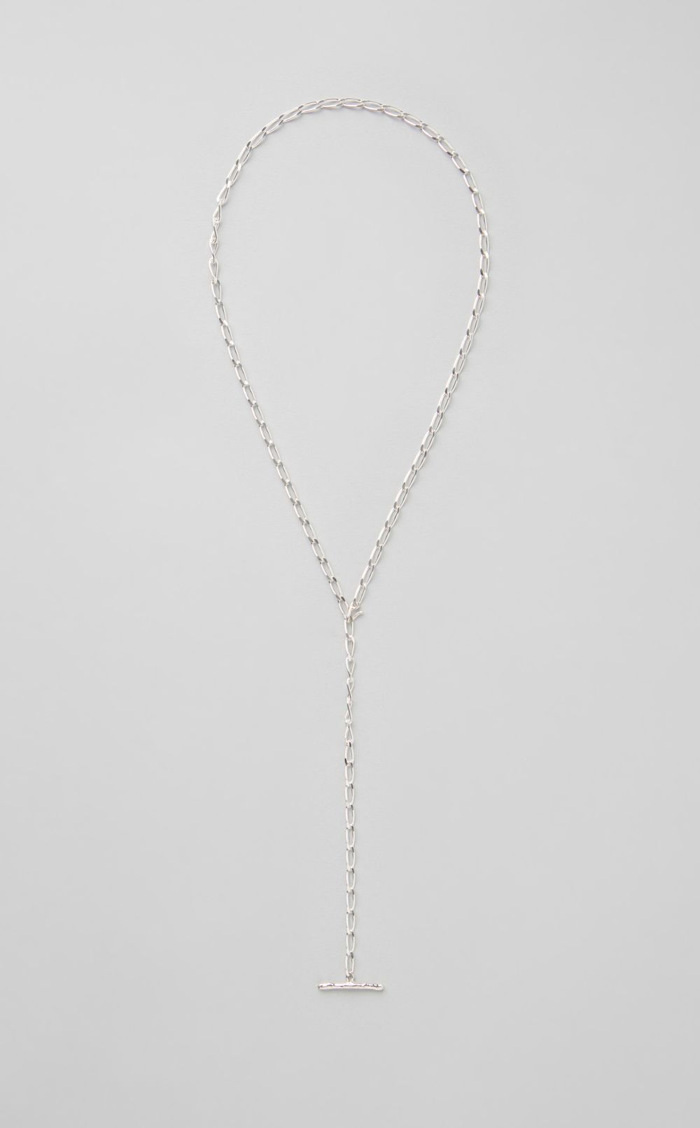 シルバーチェーンラリエットネックレス