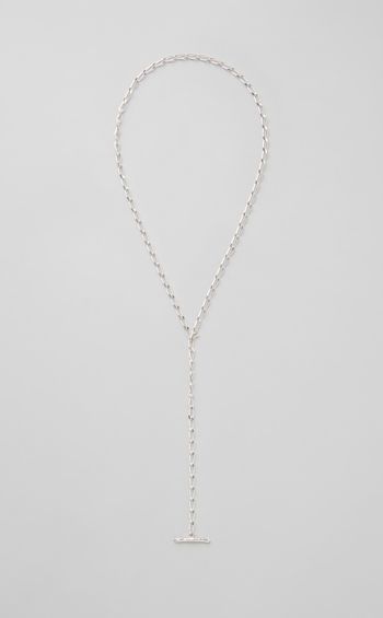 シルバーチェーンラリエットネックレス