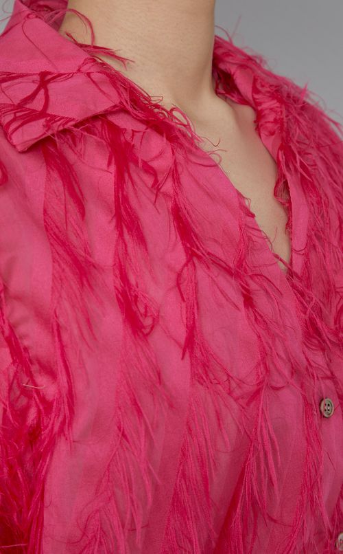 フリンジカットロングスリーブシャツ