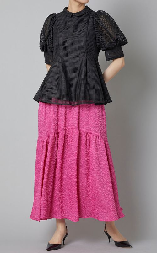 ハイウエストティアードスカート