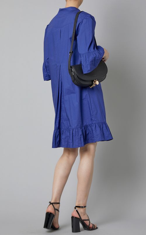 コットンポプリンフレアスリーブワンピース