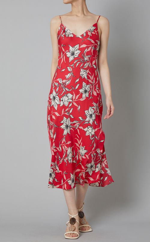 フラワープリントキャミソールワンピース