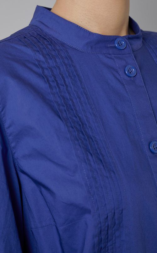 コットンポプリンフレアスリーブワンピース