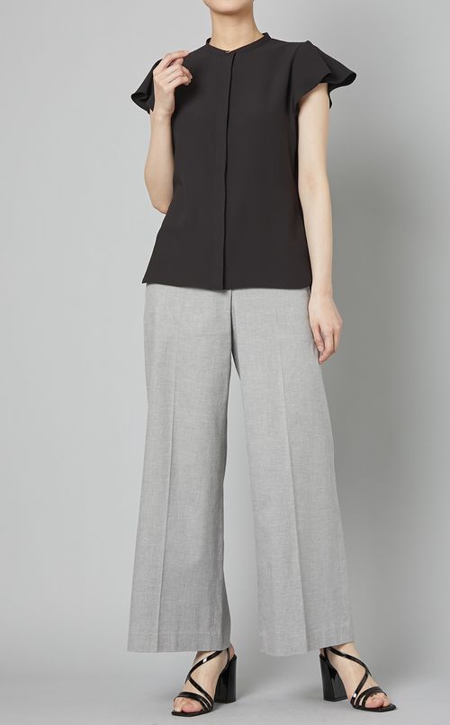 ジョーゼットラッフルスリーブブラウス