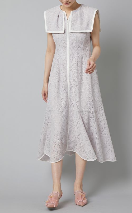 パイピングカラーワンピース