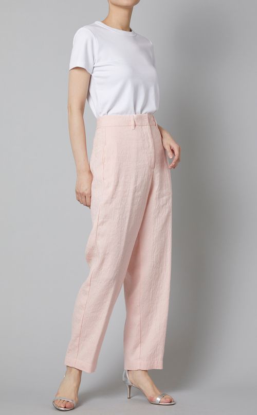 麻混パイソンジャガードパンツ