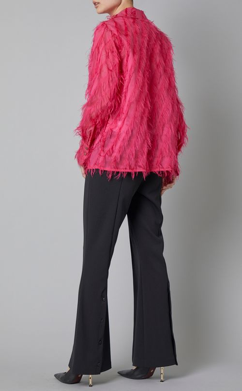 フリンジカットロングスリーブシャツ