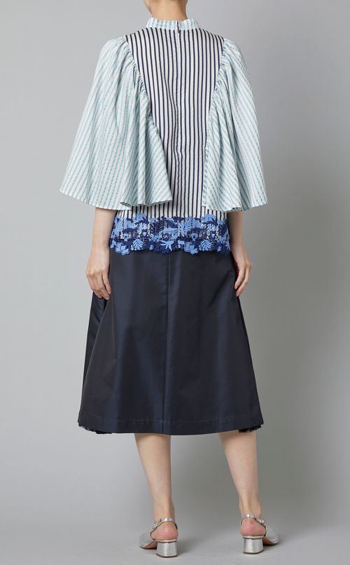 ストライプギャザーブラウス