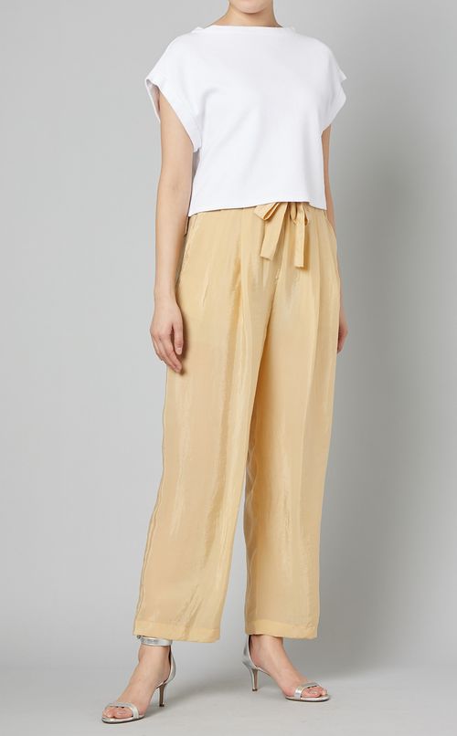 オーガンジータックイージーパンツ