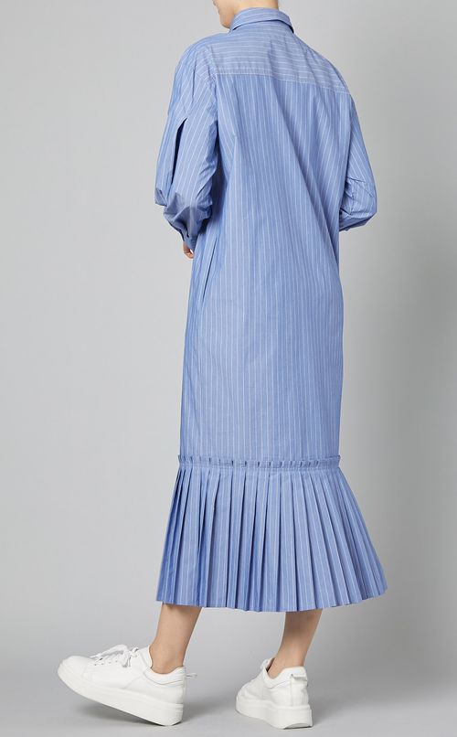 プリーツヘムシャツワンピース
