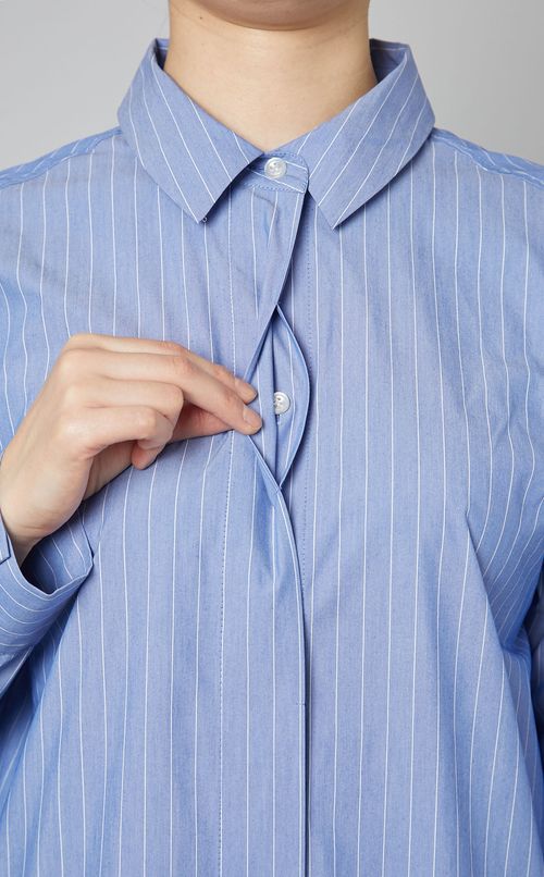 プリーツヘムシャツワンピース