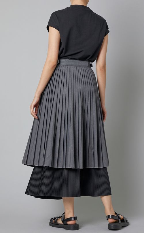 レイヤープリーツスカート