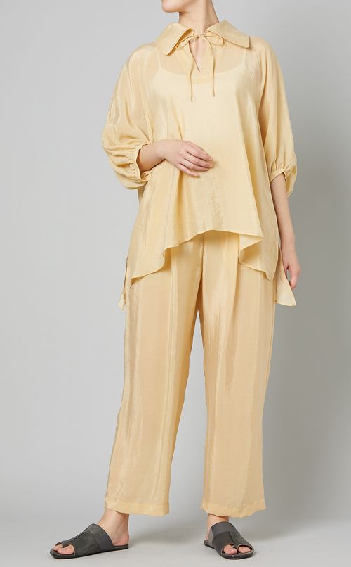 オーガンジータックイージーパンツ