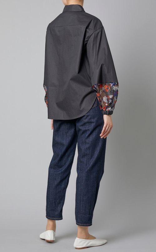 エンブロイダリーベルスリーブシャツ