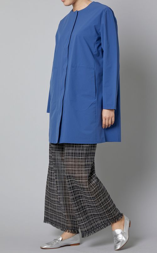 ストレッチノーカラーコート