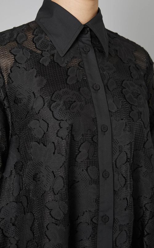 フラワージャガード半袖マキシワンピース