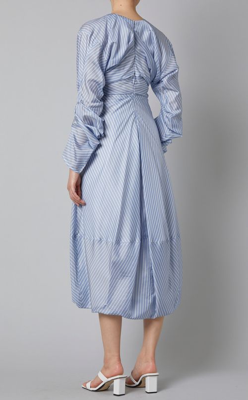 ストライプギャザーワンピース