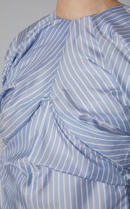 ストライプギャザーワンピース