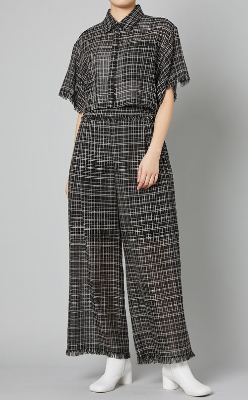 サマーウールチェックシャツ