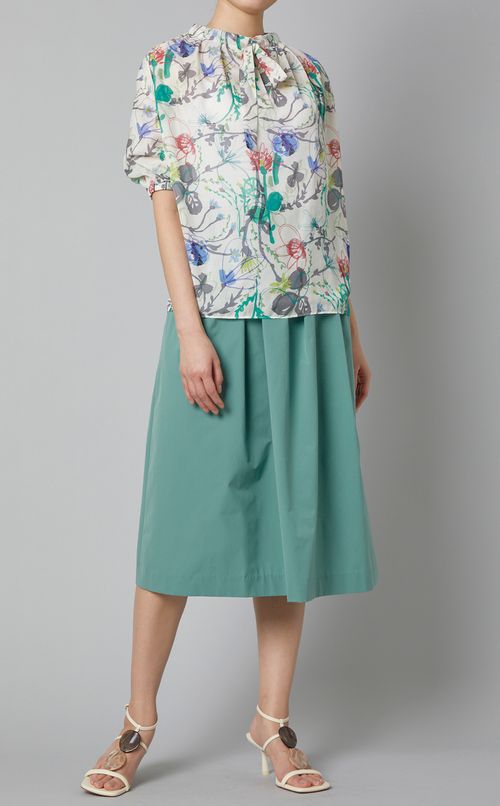 ストレッチタフタランダムタックスカート