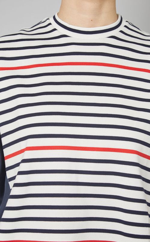 ボ－ダー切替ショートスリーブトップス