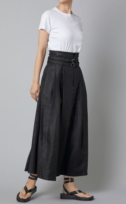 ダブルベルトロングスカート