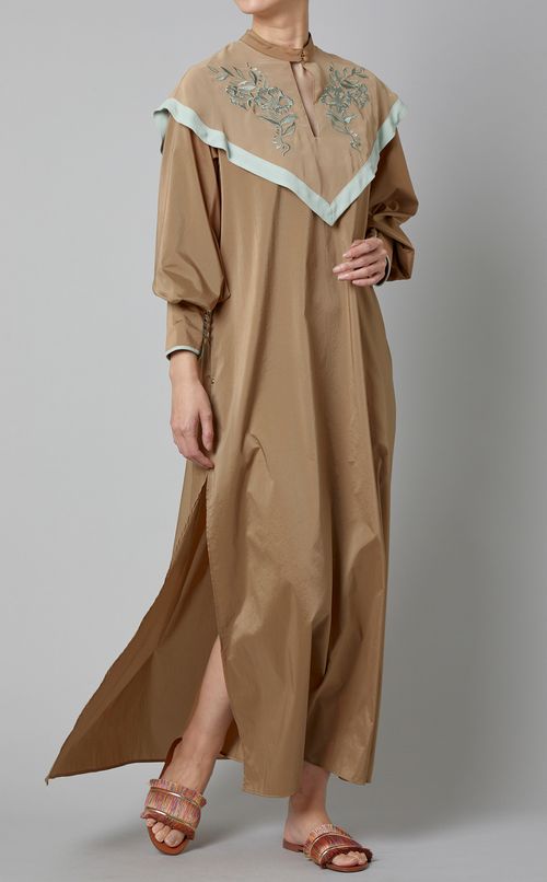 エンブロイダリーバイカラーワンピース