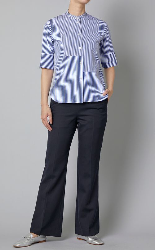 スリット入りフレアマリンパンツ