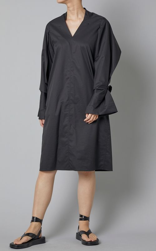 レイヤードスリーブコットンワンピース