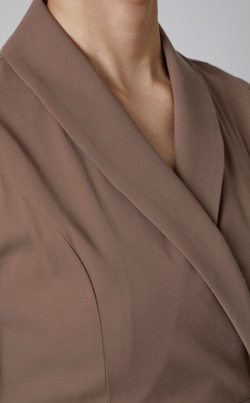 ショールカラーラップワンピース