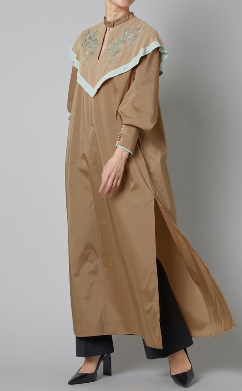 エンブロイダリーバイカラーワンピース