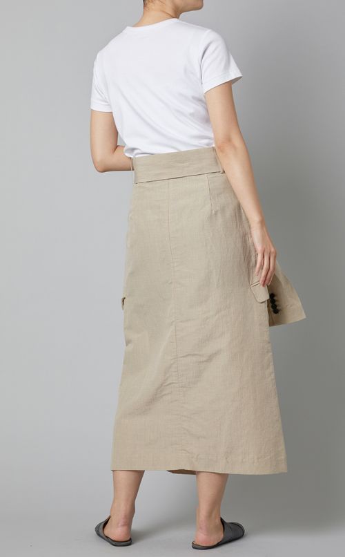 ストライプスリーブデザインベルトスカート