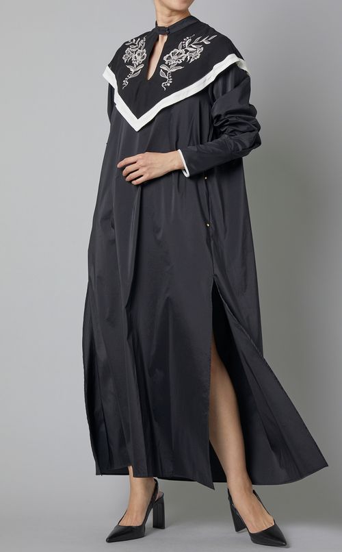 エンブロイダリーバイカラーワンピース