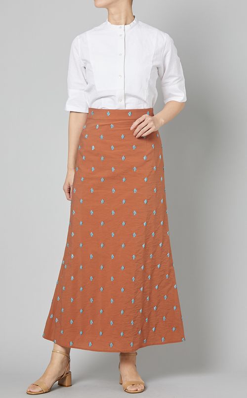 ジャカードセミフレアスカート