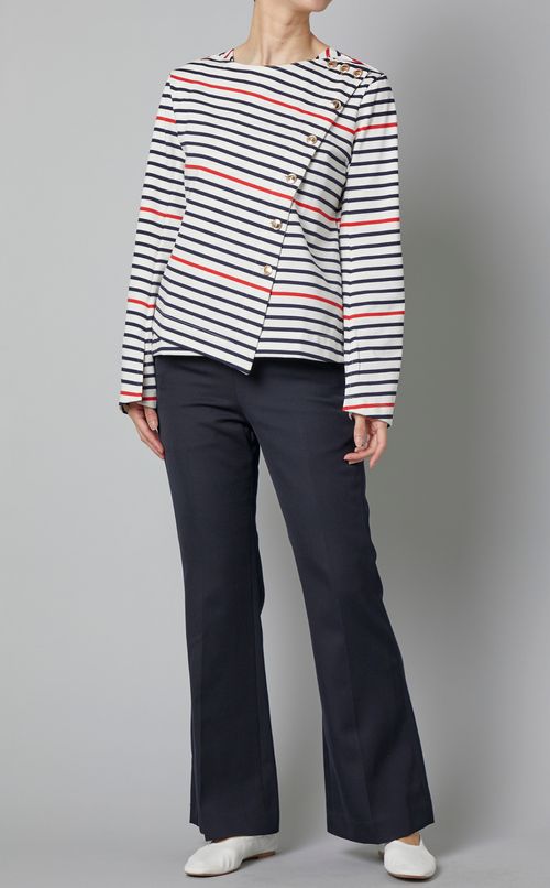 バスクデザインボーダートップス