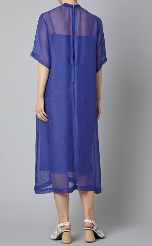 スタンドネックメッシュワンピース