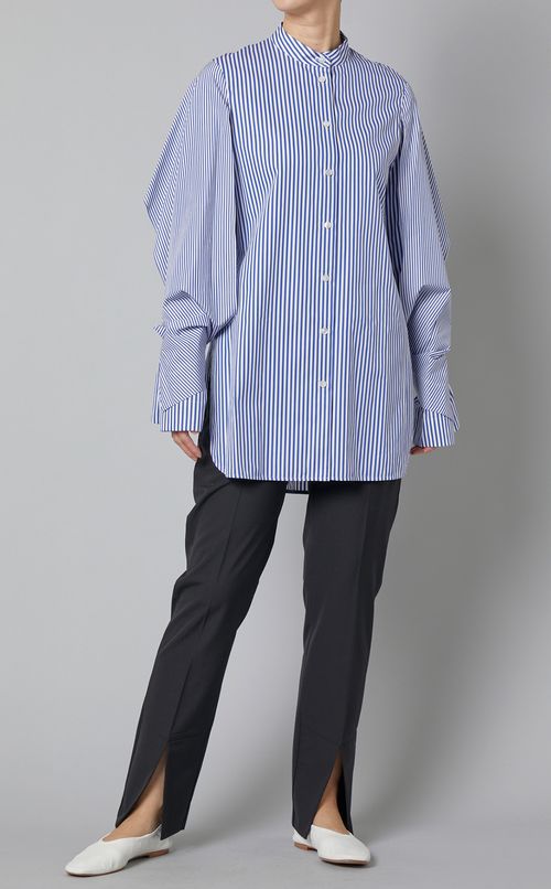 ストライプレイヤードスリーブシャツ