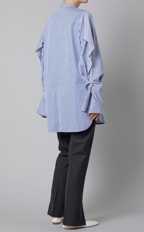 ストライプレイヤードスリーブシャツ