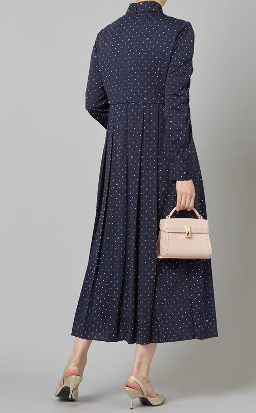 ロゴドットプリントロングワンピース