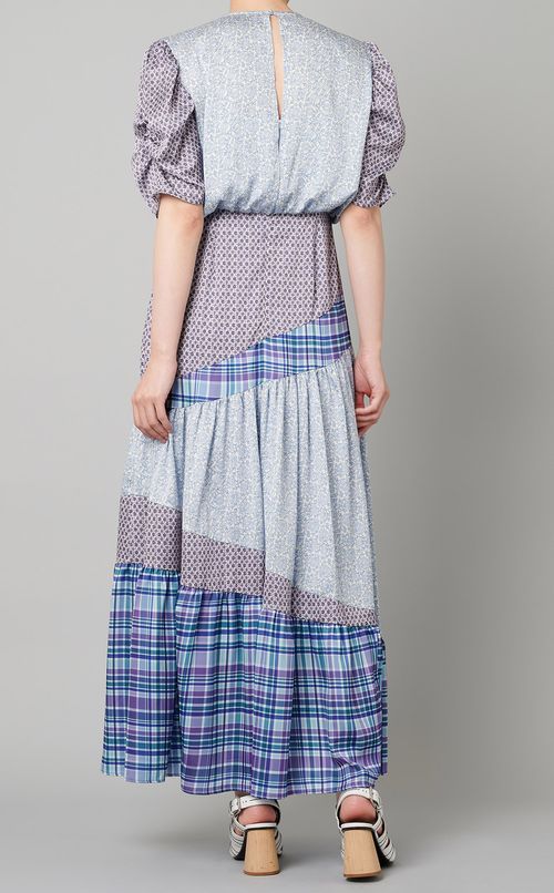 パッチワークフレアワンピース